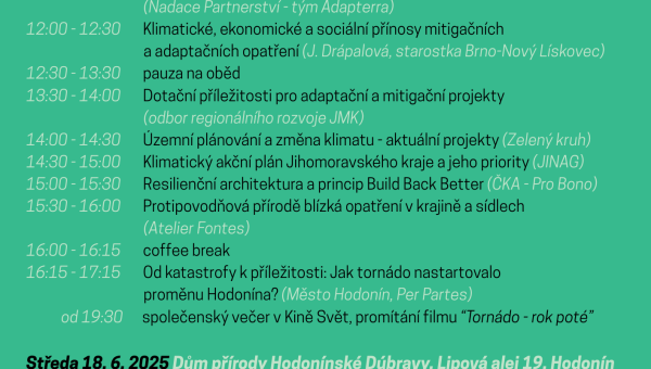 Konference Život po živlu - odolnost měst a obcí jako klimatická výzva